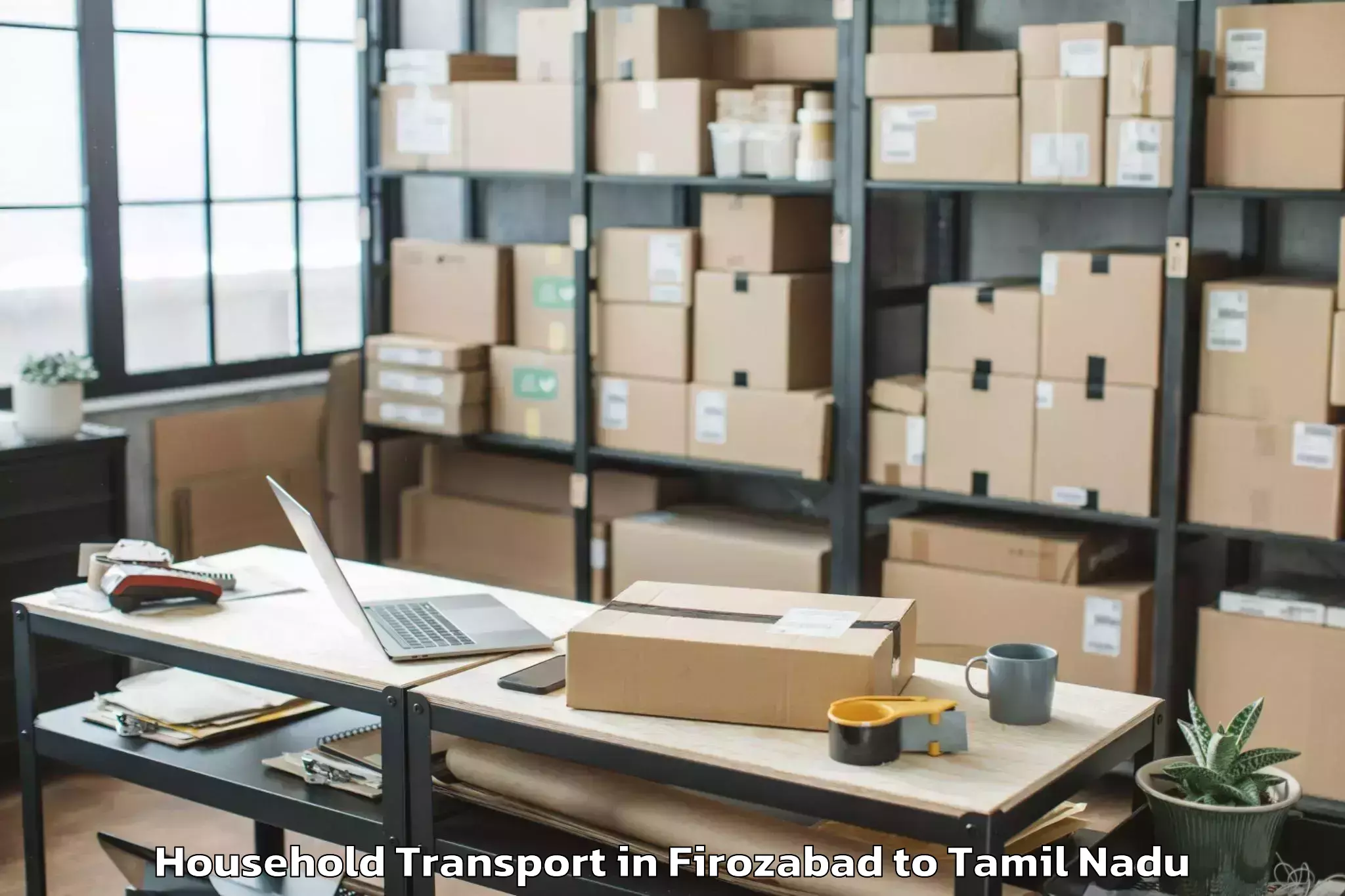 Hassle-Free Firozabad to Mahindra World City Chennai Household Transport